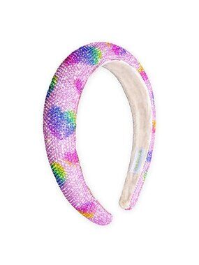 Girls Headband Rhinestone Heart Headband Padded Hair Band Sparkly Kids